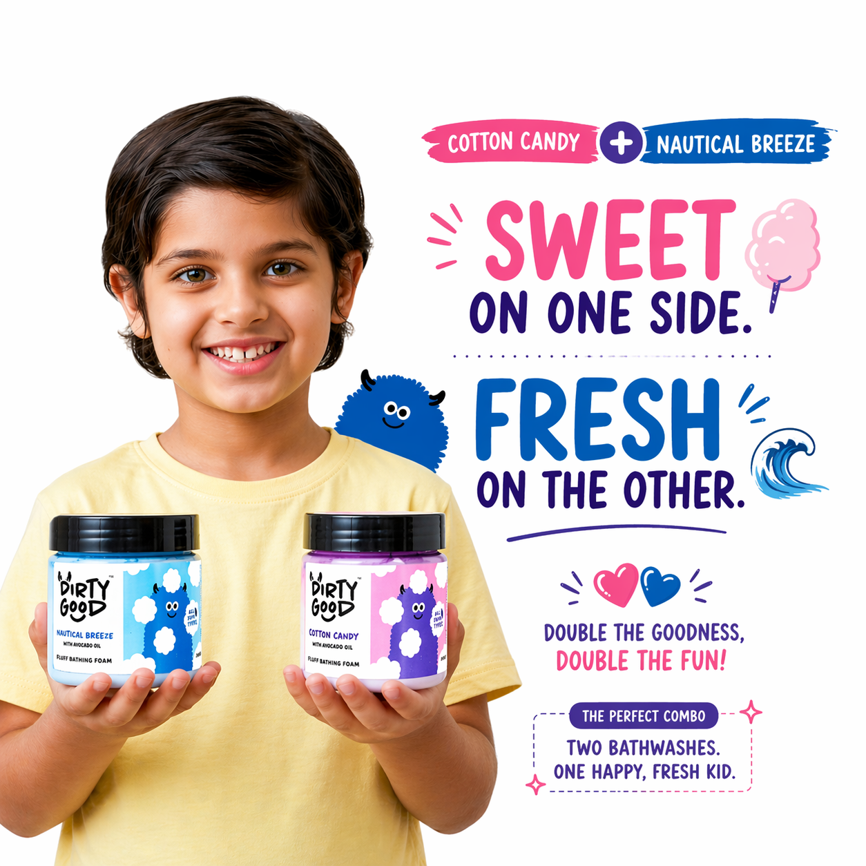 B1G1 Combo - Cotton Candy + Nautical Breeze Bath Wash