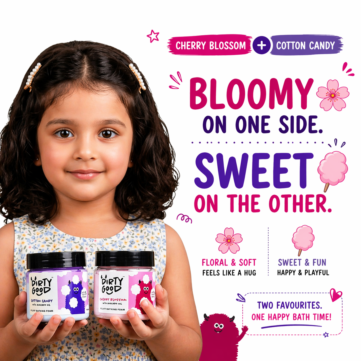 B1G1 Combo - Cherry Blossom + Cotton Candy Bath Wash