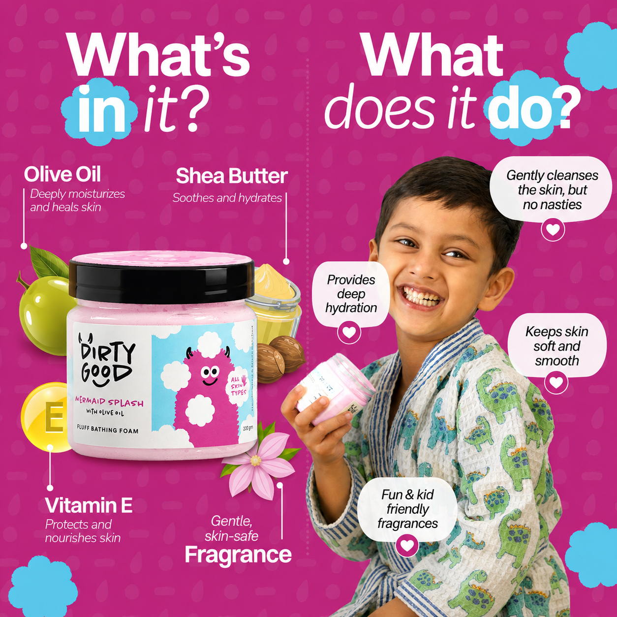 Dream Bath Trio | Kids Bath Wash, Body Butter & Shampoo Set