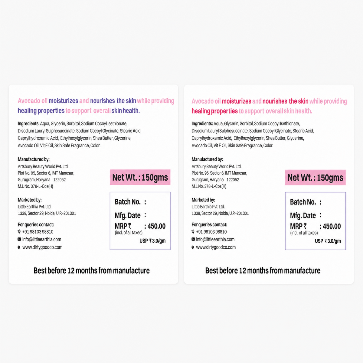Cherry Blossom + Cotton Candy | Kids Bath Wash Duo