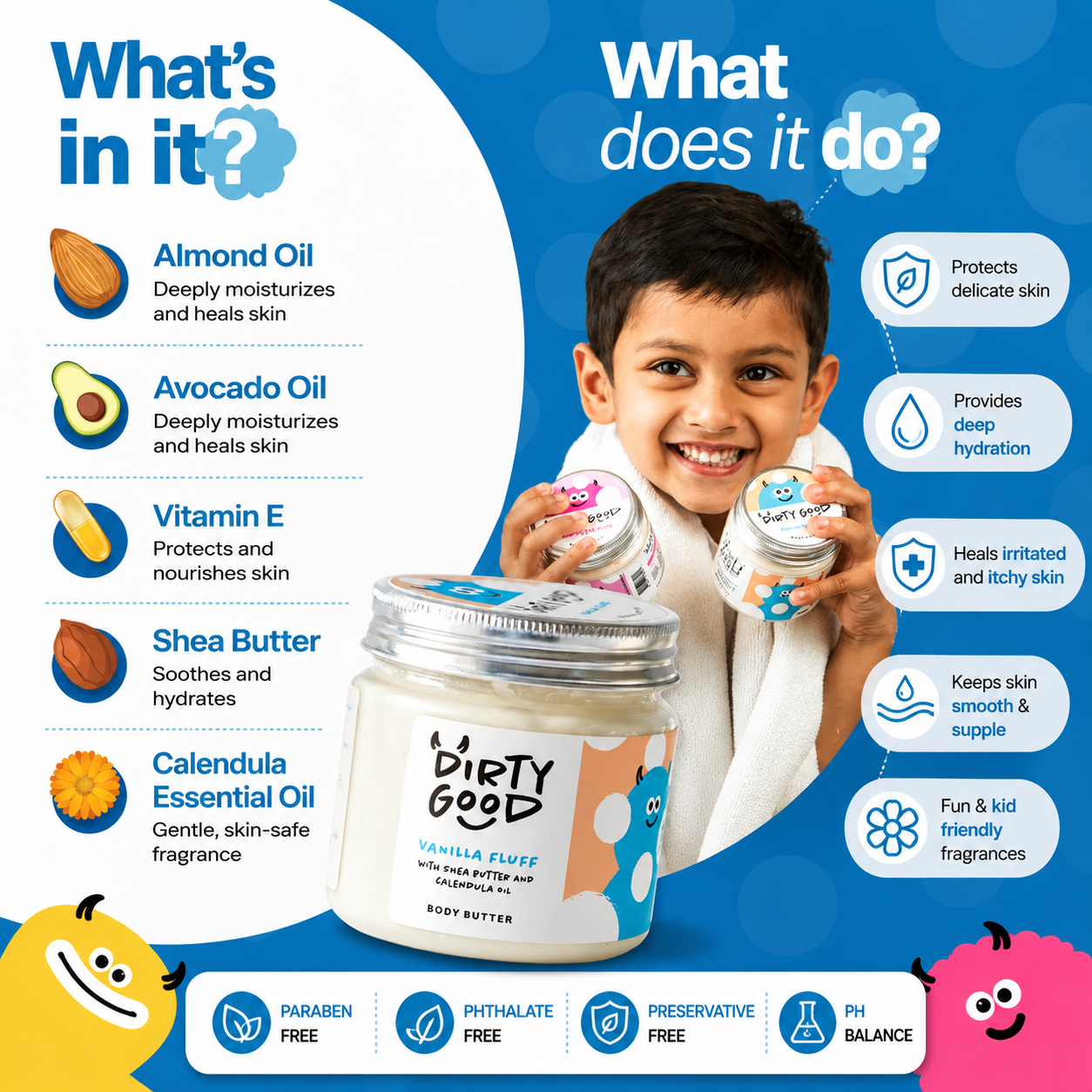 Adventure Care Trio | Kids Bath Wash, Body Butter & Shampoo Set
