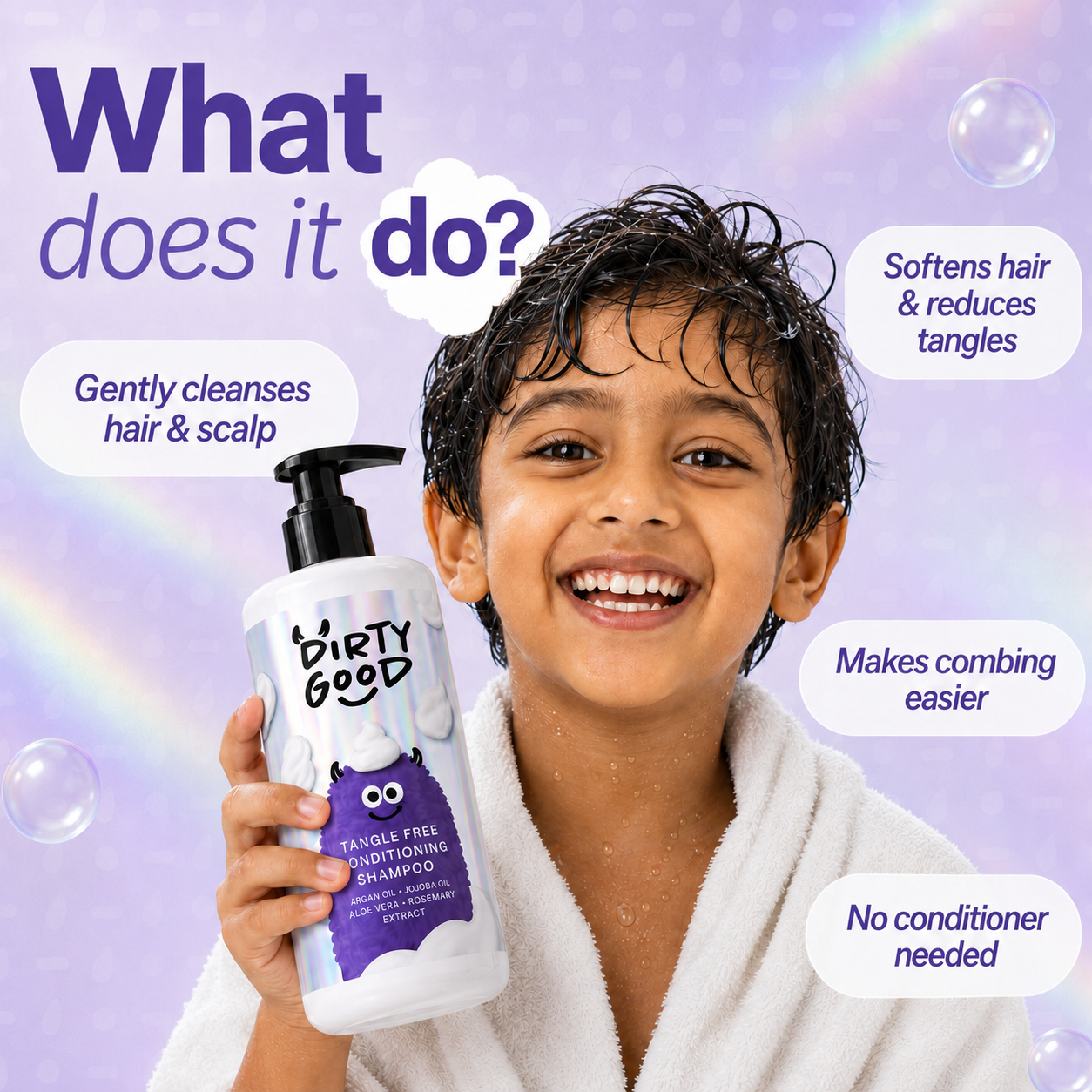 Tangle Free Conditioning Shampoo | Detangling Hair Wash for Kids