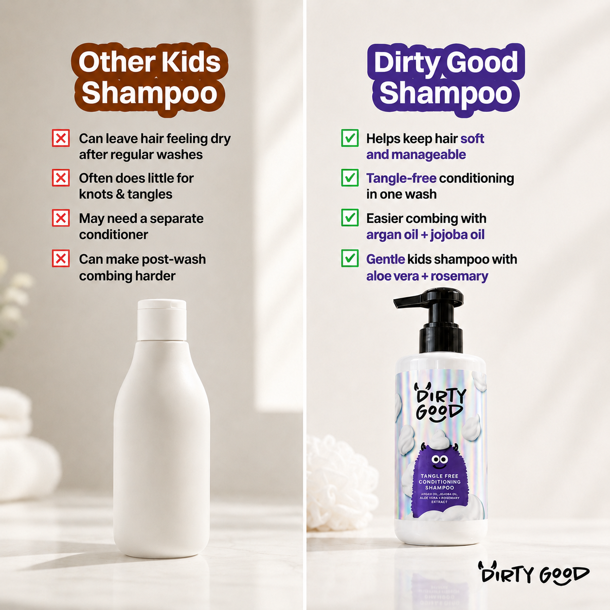 Tangle Free Conditioning Shampoo | Detangling Hair Wash for Kids