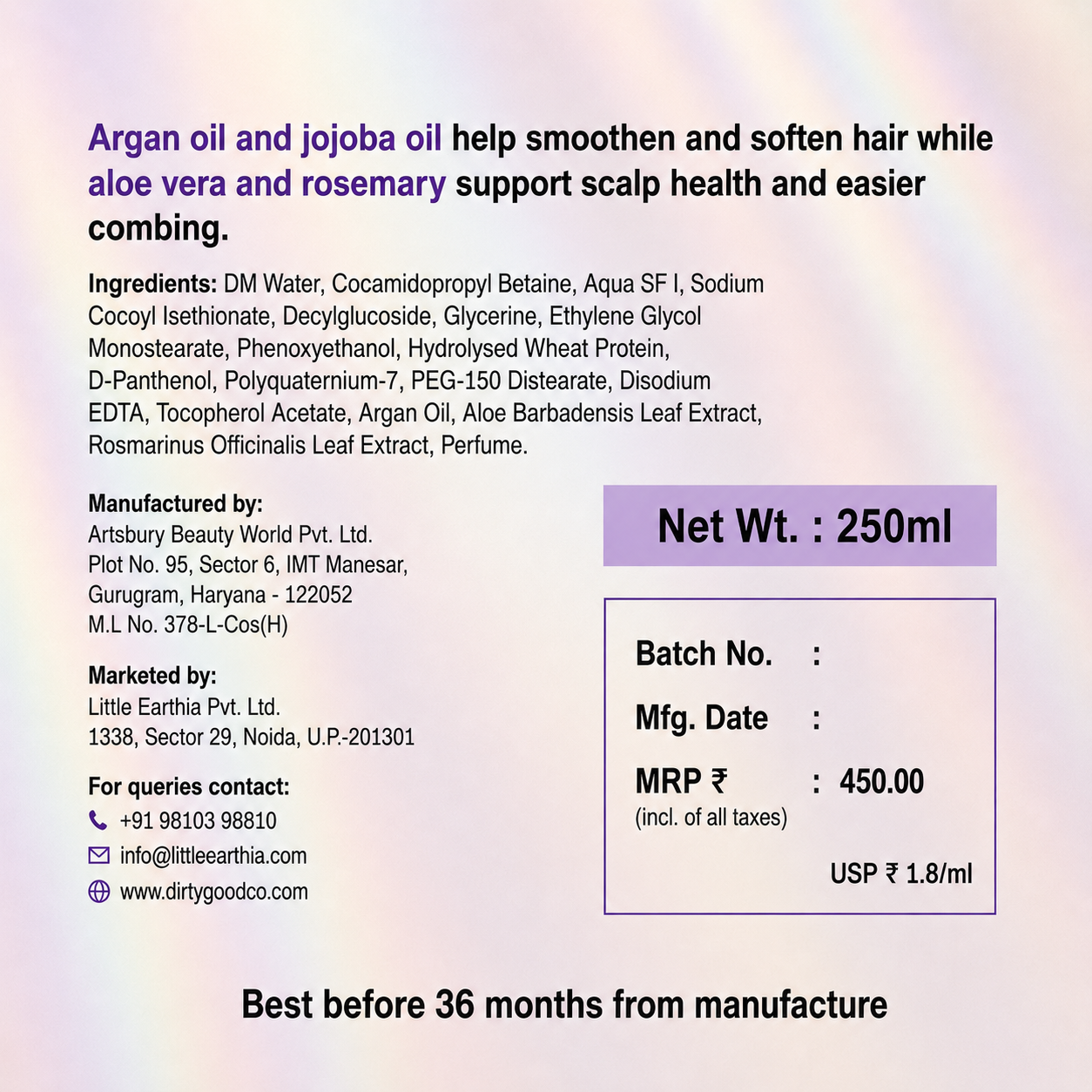 Tangle Free Conditioning Shampoo | Detangling Hair Wash for Kids