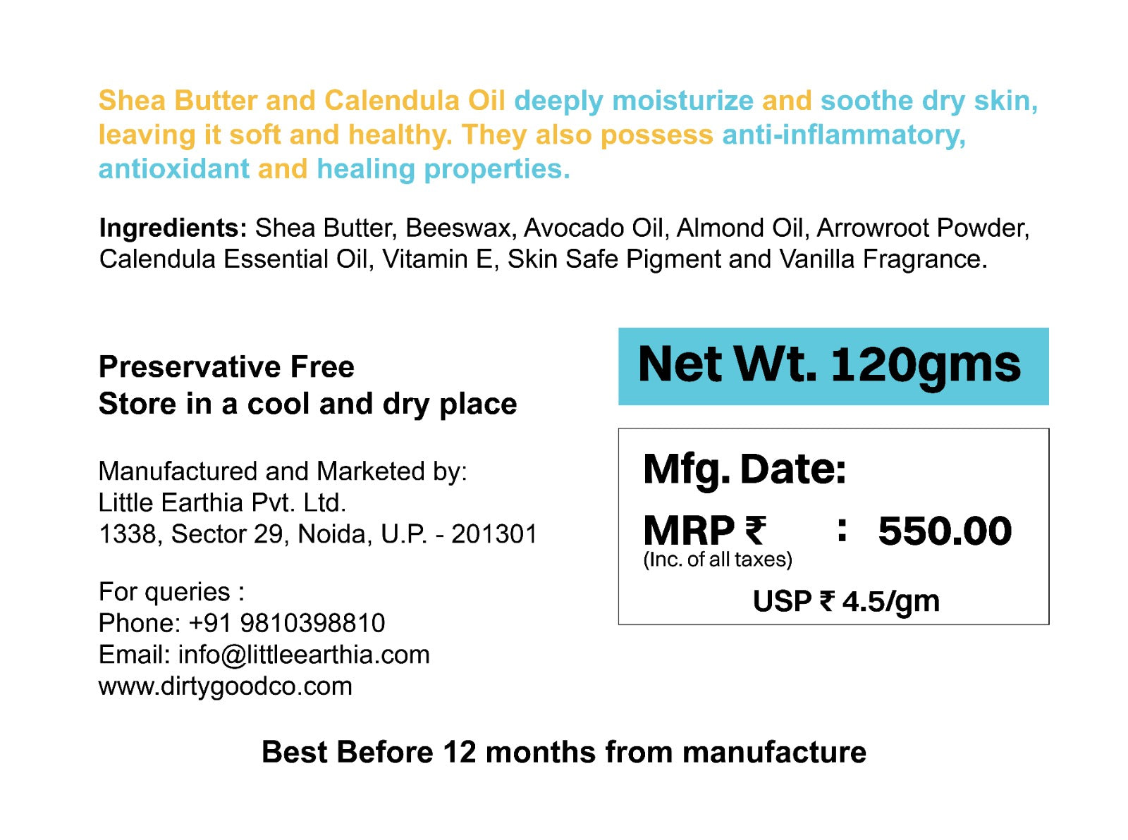 Vanilla Kids Body Butter