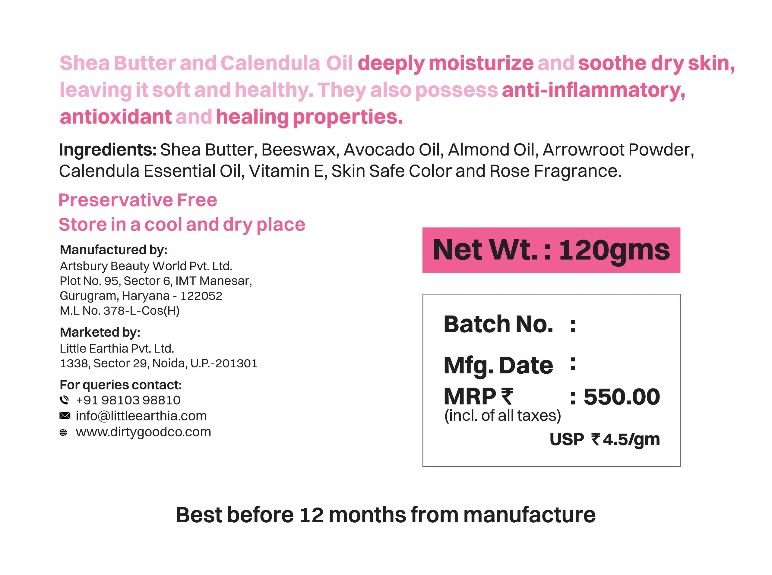 Pink Petal Kids Body Butter