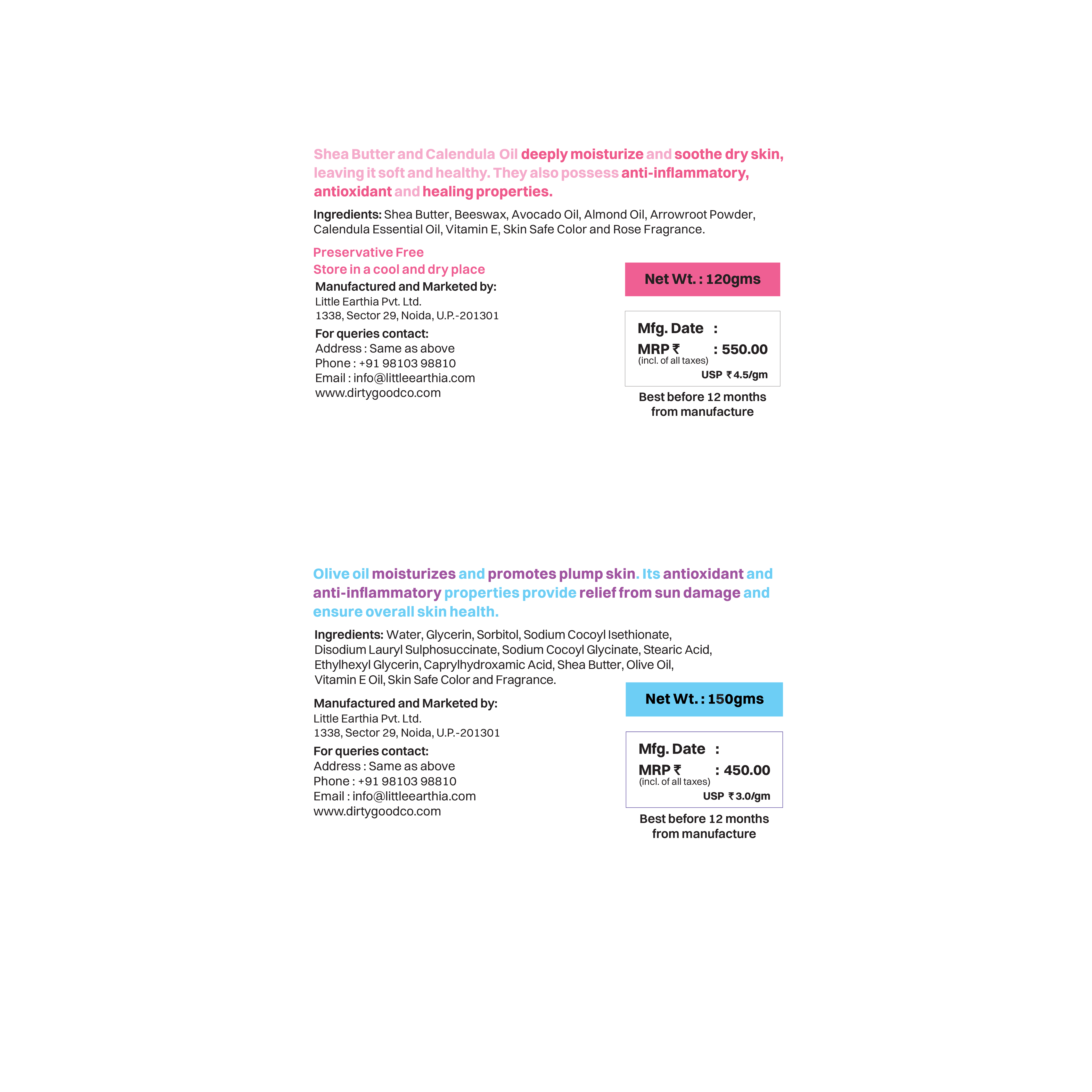 B1G1 Combo - Pink Petal Body Butter + Mermaid Splash Bath Wash