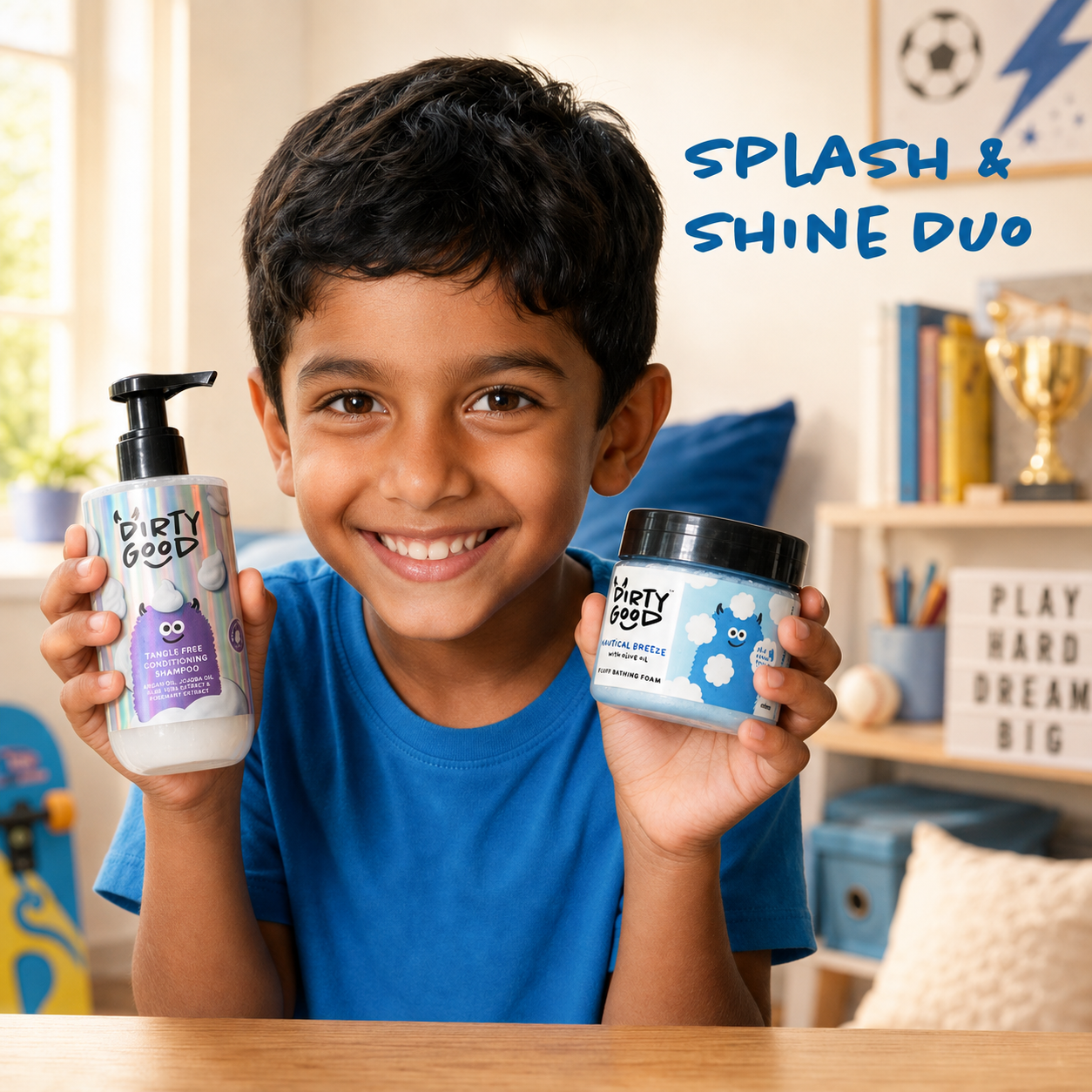 Splash & Shine Duo — Tangle Free Conditioning Shampoo and Nautical Breeze Fluff Bathing Foam